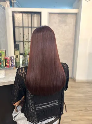 ロング カラー VISAGE ba.sk 金子詩帆のヘアスタイル