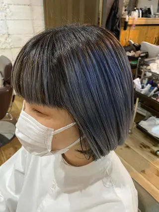 ミディアム カラー 【韓国レイヤー特化 ハッシュカット】のヘアスタイル