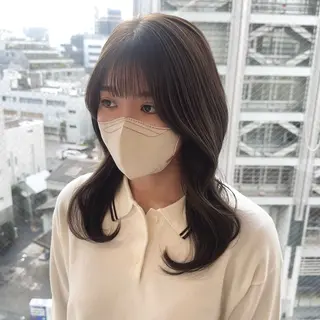 セミロング カラー ブリーチなし/レイヤ ー特化🌈Tommyのヘアスタイル