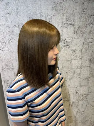 ミディアム カラー 髪質改善韓国レイヤー /カラー/miyuのヘアスタイル