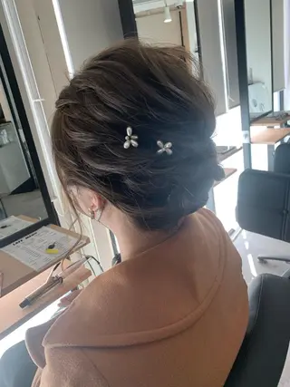 ヘアアレンジ 下妻 カラーエクステ難波のヘアスタイル