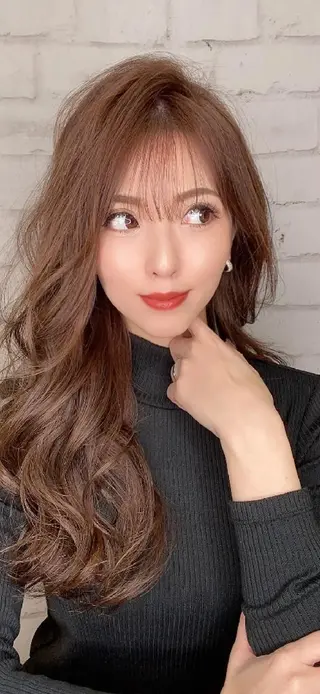 ロング カラー パーマ RIENS♡xrea 山本優舞のヘアスタイル