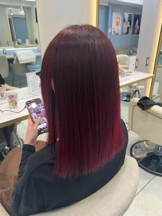 ミディアム カラー ハイトーン/髪質改善 🦋岩渕かすが🖤のヘアスタイル