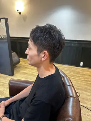 メンズ ツヤ感/透明感カラー /蟹江/harunaのヘアスタイル