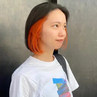 ミディアム カラー 比嘉 陽のヘアスタイル