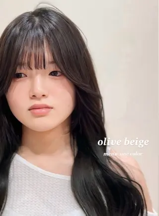 ロング カラー ワンホン×髪質改善 つのーか🩶‪🫧のヘアスタイル