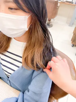 セミロング カラー ✨カラー支持No.1 🧸ワキ カナコ🧸のヘアスタイル