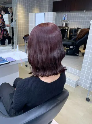 セミロング カラー ヘアアレンジ neon hair所属・🩵 JURI🩵のヘアスタイル