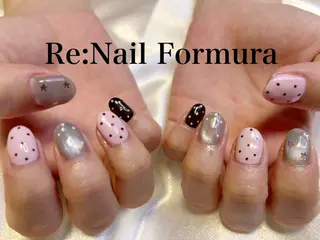 ミディアム Re:Nail Formula所属・kido chieのネイルデザイン