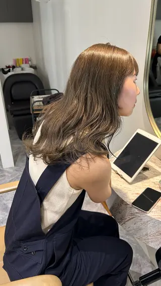 ミディアム カラー じゅわっと暖色カラー 🍊Moemiのヘアスタイル