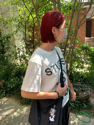 ショート カラー パーマ/ボブ/ 神戸/豊浦翔太のヘアスタイル