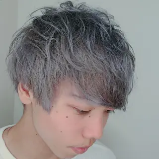 メンズ カラー パーマ ヘアアレンジ ブリーチ/ヘアケア/ 艶髪/イギチハルのヘアスタイル