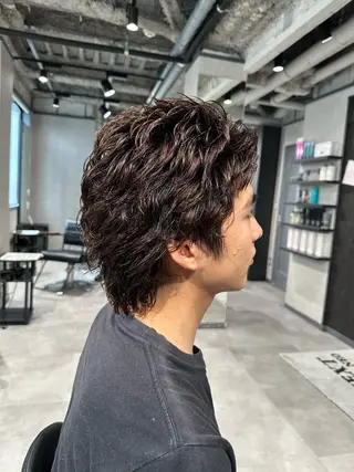 ショート パーマ ヘアアレンジ メンズ NEXT NEO所属・メンズヘア静岡 ✂︎Ryuheiのヘアスタイル