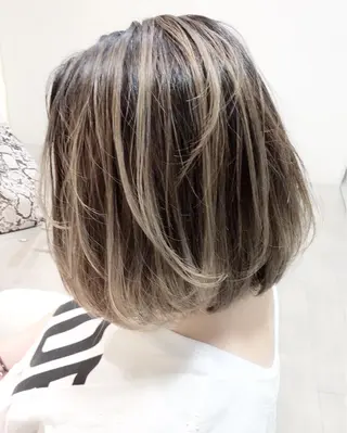 ミディアム ブリーチ/髪質改善 NYNY大久保のヘアスタイル