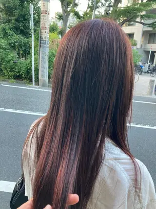 ロング カラー ショートウルフ💚 レイヤー/井上翔のヘアスタイル