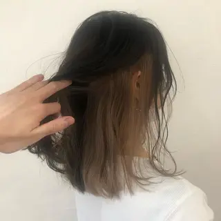 ミディアム カラー 冨木 雄斗のヘアスタイル