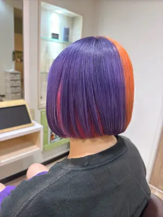 ショート カラー 🌈派手髪ハイトーン 🌈鈴木亮太🌈のヘアスタイル