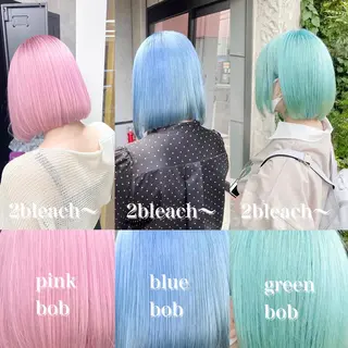 セミロング ❄️💛エクステ ブリーチ❄️yukiのヘアスタイル