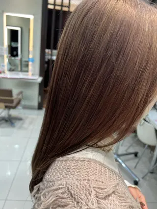 セミロング カラー ✨髪質改善矯正× ブリーチ✨YU-KIのヘアスタイル