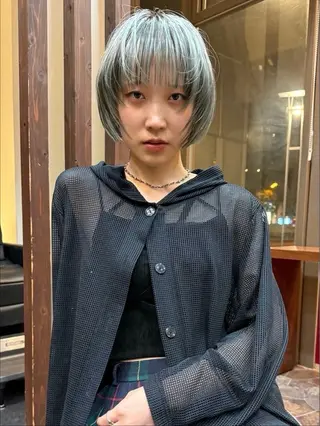 ショート ボブ/ショートボブ/ 岡山駅/別曽遥也のヘアスタイル