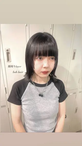 ショート カラー パーマ ヘアアレンジ メンズ 透明感カラー・レイヤ ー🎀amika🎀のヘアスタイル