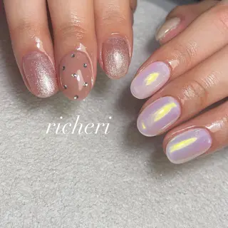 ミディアム ネイル richeri beautyのネイルデザイン