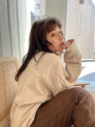 ロング 柔らかいオリーブ🍃 カラーNatsumiのヘアスタイル