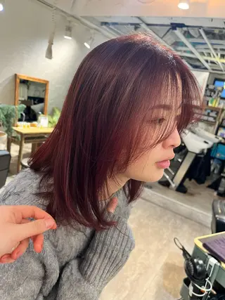 ミディアム 新宿/髪質改善 艶カラー👶Renaのヘアスタイル