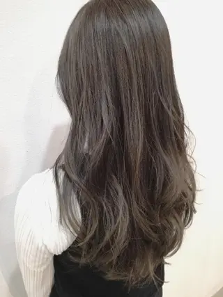 ロング カラー パーマ ヘアアレンジ メンズ ネイル キッズ マツエク・マツパ 中津No.1髪質改善 店長✨透ける暗髪のヘアスタイル