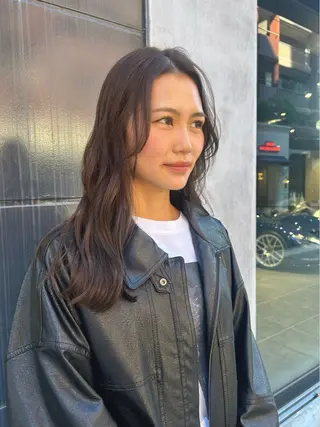 セミロング カラー ♡ma ki♡のヘアスタイル