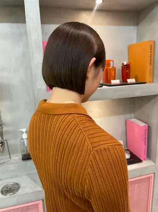 ショート Misaki /ボブ/縮毛矯正のヘアスタイル