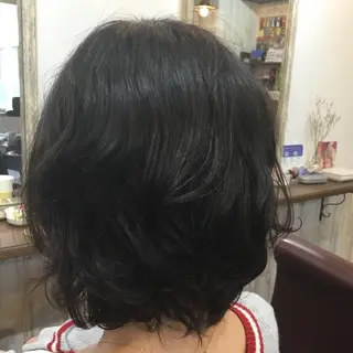 ミディアム パーマ embrace エンブレイスのヘアスタイル