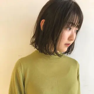 ミディアム カラー IVORY.所属・🟩白髪ぼかし/ボブ /ショートヘア/大司のヘアスタイル