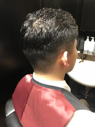 ショート パーマ メンズ HIRO GINZA BARBER SHOP 大阪所属・木村 りきのヘアスタイル