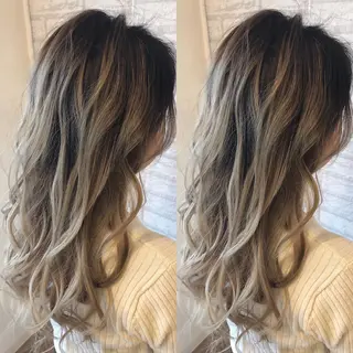 ミディアム カラー JILBLAN京都 ショート/ハイライトのヘアスタイル