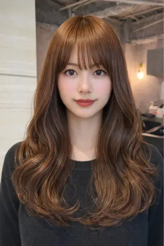 ロング カラー 🏹あみ🏹艶髪 /オリーブカラーのヘアスタイル