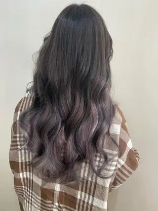 ミディアム カラー ヘアアレンジ きむえり/髪質改善 /セット/カラーのヘアスタイル