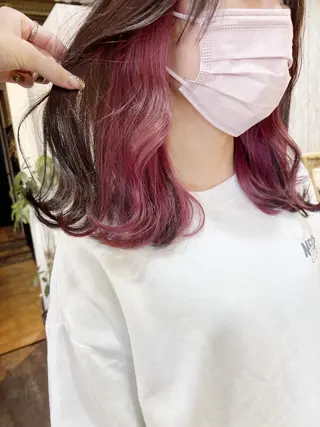ミディアム カラー ダブルカラー / インナーカラーMiiのヘアスタイル