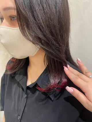 ミディアム カラー 💞暖色カラー 💞risaのヘアスタイル