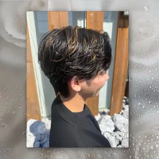 パーマ メンズ ルプラボウ/豊川/ 美髪カラー/アヤカのヘアスタイル