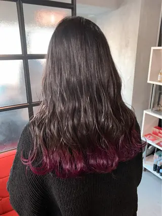 ロング カラー SAKURA 原宿所属・なかの たくみのヘアスタイル