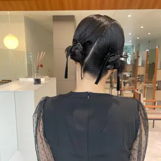 ショート ヘアアレンジ ブリーチ/レイヤー 🌻Mutsumiのヘアスタイル