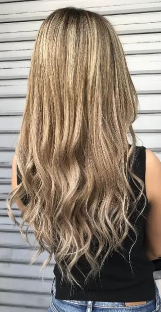 ロング カラー チビ編み込みエクステ シールEXどぅ〜すのヘアスタイル