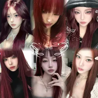 カラー yuuka 🖤韓国ヘア🖤のヘアスタイル