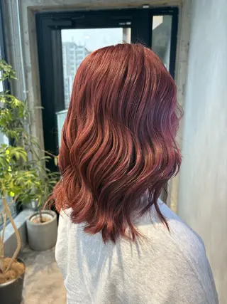 セミロング カラー 茅ヶ崎/ハイトーン/ Ramuのヘアスタイル