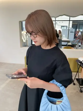 ショート カラー ヘアアレンジ ミニボブ/ブリーチ 🌈MISATOのヘアスタイル