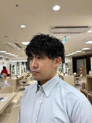 パーマ メンズ 湘南/メンズパーマ/ ハイライト/ユチカのヘアスタイル