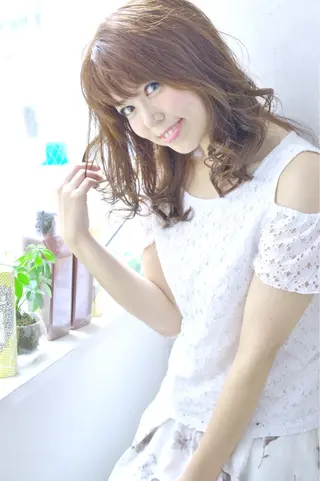 ミディアム セミロング カラー ヘアアレンジ 💎髪質改善💎 デザイナーshinのヘアスタイル