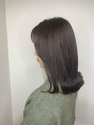 セミロング ハイライト✖️ 暗髪🤎Nahoのヘアスタイル