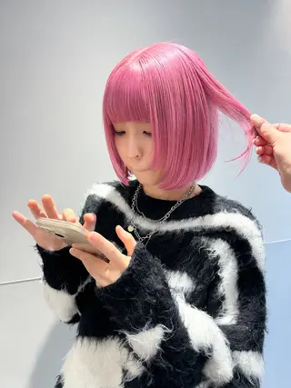 ミディアム カラー ヘアアレンジ 💖美髪矯正💖 辻未侑のヘアスタイル